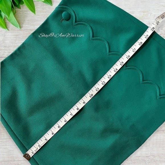 J.Crew teal a-line scalloped faux wrap mini skirt *shop@iamwarrior - Picture 6 of 10